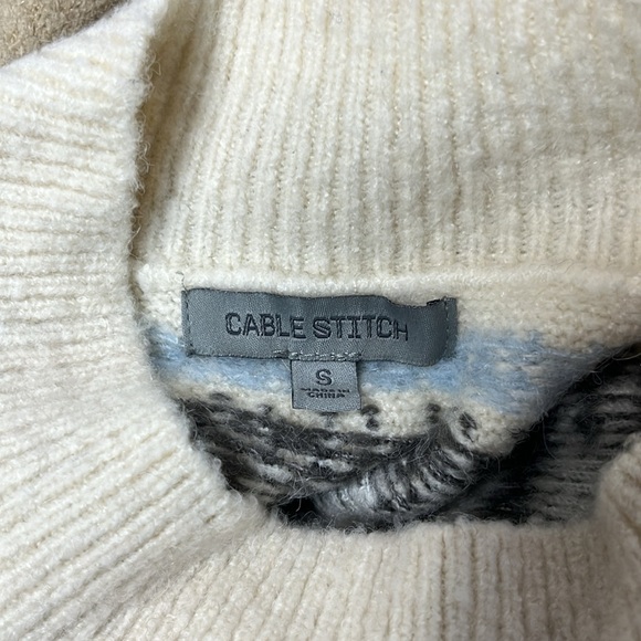 Cable Stitch Women's Long Sleeve Nordic Fair Isle Turtleneck Pullover Sweater - Picture 7 of 7